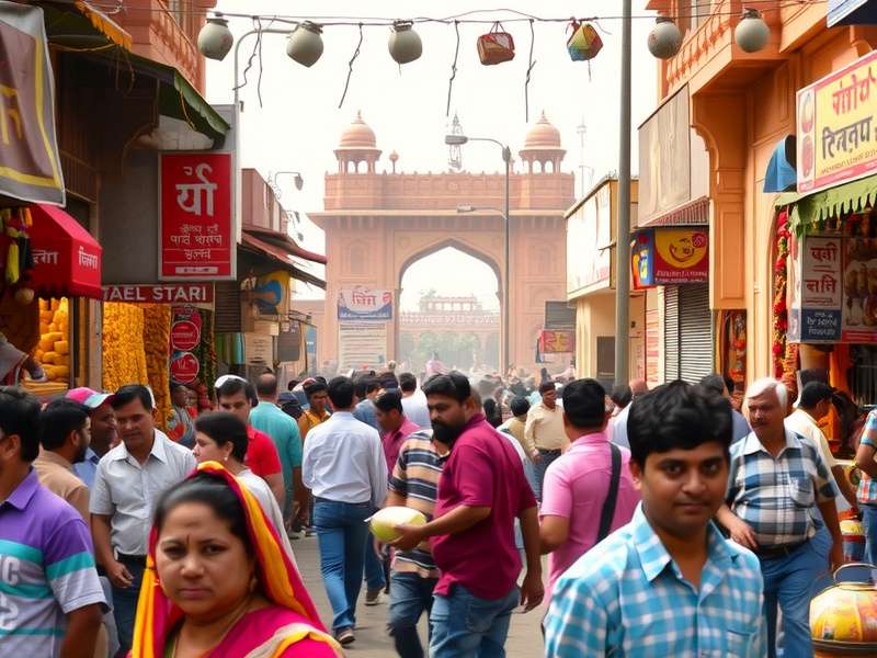 Agra Bazaar Dash Market Scene